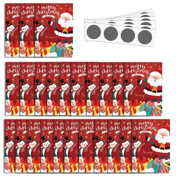 24 шт./компл. Рождественская тема Лотерейные открытки Вечеринка Праздник DIY Декор