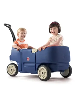 для Two Plus Pull Wagon для детей, синий