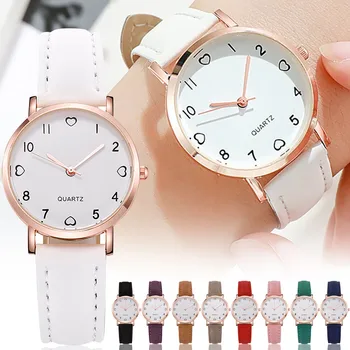Женские часы с цифровым циферблатом кварцевый кожаный браслет подарок подходит для женщин и девочек reloj para mujer часы женские наручные mon