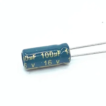 10 шт./лот 100 мкФ16 В низкоимпедансный высокочастотный алюминиевый электролитический конденсатор размером 5 * 11 16 В 100 мкФ 20%