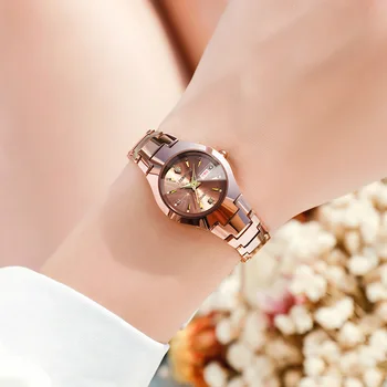 Женские часы вольфрамовая сталь календарь тенденций водонепроницаемые часы женские взрывы кварцевые часы женские часы