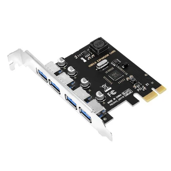 Новый SSU 4-портовая плата расширения USB 3.0 PCI-E PCI Express Pcie USB 3.0 HUB Адаптер 4-портовый контроллер USB3.0 USB3.0 Pcie