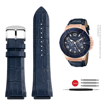 22 мм мужской ремешок для часов из натуральной кожи для ремешка для часов серии GUESS W0247G3 W0040G3 W0040G7 синий черный коричневый браслет