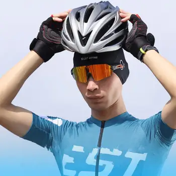 Велосипедная шапка Не душно Высокая эластичность с отверстием для люверсов Спортивный беговой велосипед Шлем Вкладыш Шляпа Принадлежности для верховой езды