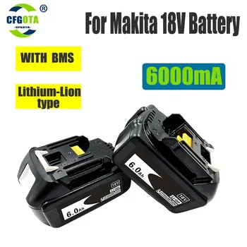 2024 Модернизированный 18 В для Makita BL1860 BL1850B BL1850 BL1840 BL1830 BL1820 BL1815 LXT-400 Сменная литиевая батарея