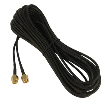 SMA RG174 Соединительный кабель SMA Штекер-штекер-SMA Внутренний удлинительный кабель с винтовым штифтом для SDR Приемник Коротковолновое радио 300 см