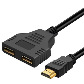 HDMI-совместимая линия преобразования HD 1 Мужской На Двойной 2-Сторонний Женский Кабель 1080P Разветвитель Для ПК Телевизор Xbox PS3 PS4 Проектор Монитор