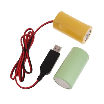  Универсальные элиминаторы LR20 D Кабель с питанием USB Заменить 2 шт. 1,5 В D Размер для игрушечных контроллеров Фонарик 40JB