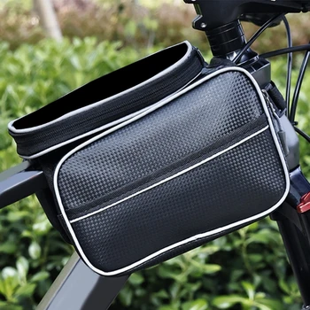  Горный велосипед Передняя верхняя трубчатая сумка Велосипед большой емкости