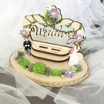 Изготовленная на заказ коробка для подушек с кольцами Свадьба День бракосочетания Фото реквизит для помолвки Украшения для вечеринки