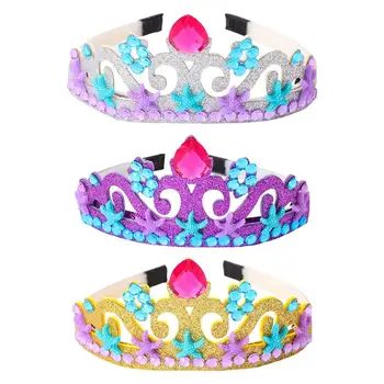  Crown Повязки на голову для принцессы Девушка Женщины Тиара Головной убор Костюм принцессы Корона Красота Продукты для Дня Рождения Выпускной