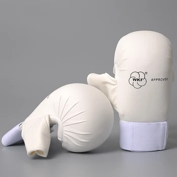 белый Высококачественные перчатки для каратэ для взрослых Перчатки для тхэквондо Боксерские перчатки Кикбоксинг Муай Тай Санда ММА