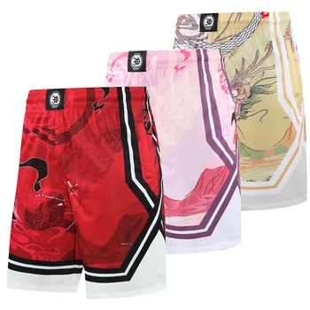 Китайские шорты Dragon Мужские баскетбольные шорты с принтом Тренировки Бег Спортивные шорты Спортивные штаны Pantalones Cortos