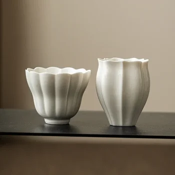 китайский стиль простой деревянный серый кружев мастер керамический китайский чайный набор кунг-фу пахнущая чашка простая чайная чашка