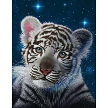 diy Алмазная живопись Тигр Вышивка крестом Наборы 5D Алмазная вышивка Животное тигр фото на заказ Полный квадратный круглый горный хрустальZP-2095