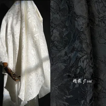 белый линейный завод жаккардовая ткань креативная текстура вышивка костюм юбка одежда дизайнерская ткань