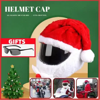 Мотоциклетный шлем Мультфильмы Плюшевый чехол для шлема Полнолицевые покрытия Защитный чехол для шлема На открытом воздухе Велосипедные кепки Рождественские подарки