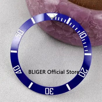 38 мм Синяя керамическая вставка безеля подходит для корпуса часов 40 мм SUB Автоматические мужские часы производства BLIGER фабрики BB4
